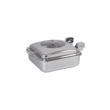 Spring USA 2474-6 Square Vision Induction Buffet Server with Chrome Accents - SP24746