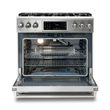 Thor Kitchen Appliance Package - 36 In. Propane Gas Range, Range Hood, Refrigerator, Dishwasher, Wine Cooler, AP-TRG3601LP-C-3