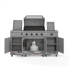 TYTUS Fresno 5-Burner LP/NG Convertible Grill in Gunmetal + Ash Stone - TDT-021-0104