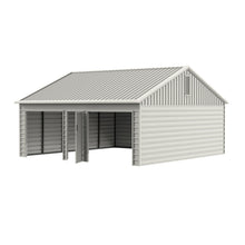 Chery Industrial 30' x 33' Double Garage Metal Shed with Side Entry Door