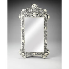 Butler Specialty Company Vivienne Crown Bone Inlay Wall Mirrored, Black and White  - 3481318