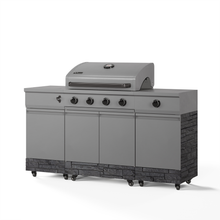 TYTUS Fresno 5-Burner LP/NG Convertible Grill in Gunmetal + Graphite Stone -  -TDT-021-0103
