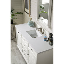 James Martin Vanities Savannah 60" Bright White Single Vanity - 238-104-V60S-BW-3AF