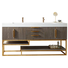 James Martin Vanities Columbia 72" Double Vanity - 388-V72D-AGR-MB-DGG