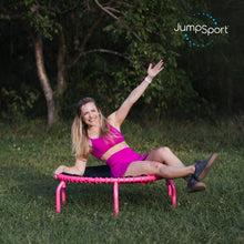Disc-O-Bed JumpSport 350 PRO Fitness Trampoline, Cardio Workout Equipment, 39 Inch, Blossom - 415466
