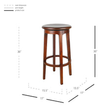 New Pacific Direct Foxy Mahogany Swivel Bar Stool 4800002-MT - 4800002-MT