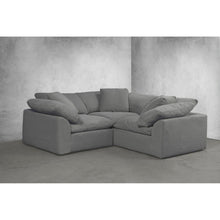 Sunset Trading Cloud Puff 3 Piece 88" Wide Slipcovered Modular Sectional Small L Shaped Sofa - SU-1458-94-3C