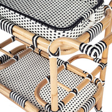 Butler Specialty Company Selena & Rattan Bar Cart, Black and White, Natural -  5397295