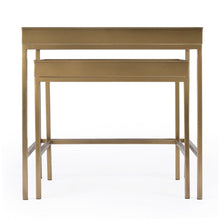 Butler Specialty Company Lenny 2 Piece Glass Nesting Tables, Gold  - 5636226