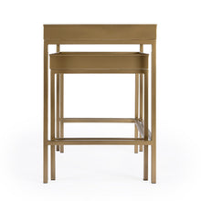 Butler Specialty Company Lenny 2 Piece Glass Nesting Tables, Gold  - 5636226