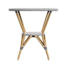 Butler Specialty Company Tobias Outdoor Rattan Round Bistro Table, Black and White  - 5646434