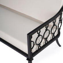 Butler Specialty Company Southport Iron Upholstered Outdoor Loveseat, Black -  5660437