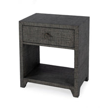 Butler Specialty Company Bar Harbor Raffia 1 Drawer Nightstand, Charcoal  - 5669420