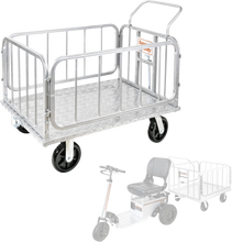 Super Handy GUO099 Cargo Trailer Utility Cart 1200 lbs Capacity with Hitch 8" Casters Compatible with Electric Tugger New - GUO099