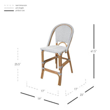 New Pacific Direct Avignon Paris Rattan Bistro Counter Stool  - 7400041