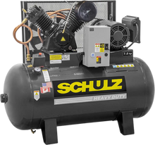 Schulz V-Series Air Compressor 7.5 HP 80 gal. 2-Stage 208-230V 3-Phase Horizontal 7580HV30X-3 New - 932.9348-0