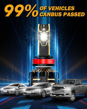 Auxbeam H11+H11 LED Headlight Bulbs 240W 40000LM GX-ULTRA Series 6500K Cool White | 4 Bulbs - GP00010786