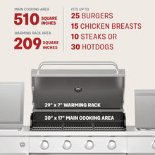 TYTUS Fresno 5-Burner LP/NG Convertible Grill in Stainless Steel + Carbon Wood - TDT-021-0705