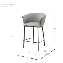 New Pacific Direct Seymor PU Counter Stool w/ Arms -  1240010-5059