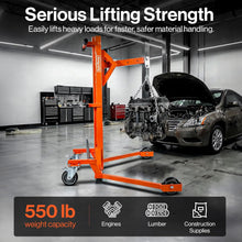 Super Handy GUO147 Drum Lift Manual Hydraulic for 55 Gal. Drums 550 Lbs Capacity New - GUO147