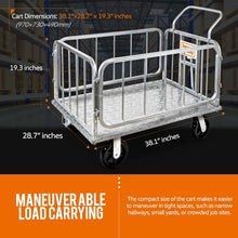Super Handy GUO099 Cargo Trailer Utility Cart 1200 lbs Capacity with Hitch 8" Casters Compatible with Electric Tugger New - GUO099