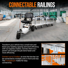 Super Handy GUO099 Cargo Trailer Utility Cart 1200 lbs Capacity with Hitch 8" Casters Compatible with Electric Tugger New - GUO099