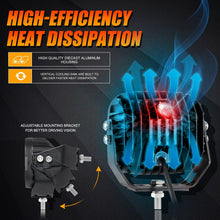 Auxbeam 6Pcs 5 Inch 110W White/Amber LED Pods Lights with Power Harness - GP00011283