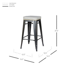 New Pacific Direct Metropolis PU Metal Counter Stool, (Set of 4) -  9300028-239