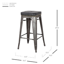 New Pacific Direct Metropolis PU Metal Counter Stool, (Set of 4)  - 9300028-240