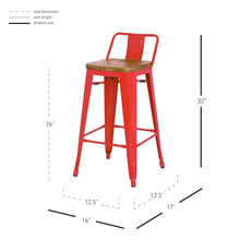 New Pacific Direct Metropolis Low Back Counter Stool, (Set of 4) -  938533-R