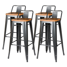 New Pacific Direct Metropolis Low Back Bar Stool, (Set of 4) 938537-GM - 938537-GM