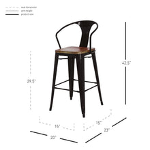 New Pacific Direct Metropolis Metal Bar Stool, (Set of 4) -  938544-B