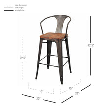 New Pacific Direct Metropolis Metal Bar Stool, (Set of 4) -  938544-GM