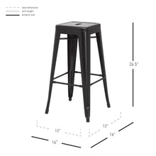 New Pacific Direct Metropolis Metal Backless Counter Stool, (Set of 4)  - 938626-B