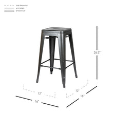 New Pacific Direct Metropolis Metal Backless Counter Stool, (Set of 4) -  938626-GM