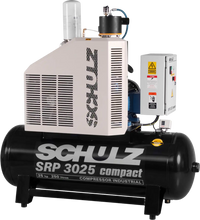 Schulz SRP-3025 Compact Air Compressor 25 HP 80 gal. 208-230V 3-Phase Horizontal - 970.2840-S