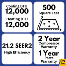 MRCOOL 5th Gen Advantage 12,000 BTU Condenser with 16ft. Line Set 230V (HVAC Technician Required), -  A-12-HP-C-230D-O