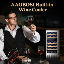 Bodega cooler 15 Inch Wine Cooler 28 Bottle Dual Zone Wine Refrigerator ‎JC-85B