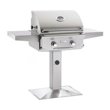 AOG American Outdoor Grill Propane Gas 24-Inch L-Series 2-Burner Grill on Pedestal - 24PPL-00SP