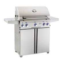 AOG American Outdoor Grill Propane Gas 30-Inch L-Series 3-Burner Freestanding Grill w/ Side Burner, Rotisserie Backburner and High Performance Rotisserie Kit - 30PCL