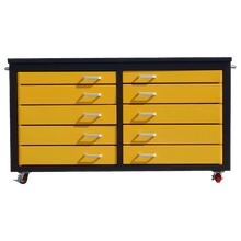 Chery Industrial AS-IS 6ft Storage Cabinet with Workbench 10 Drawers D_WW000196
