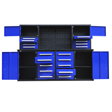 Chery Industrial AS-IS 7' Garage Storage Cabinet with Workbench 18 Drawers & 4 Cabinets & Pegboard