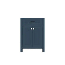 Alya Bath Norwalk 24" Single Blue Freestanding Bathroom Vanity With Brushed Nickel Edge Handles - HE-101-24-B