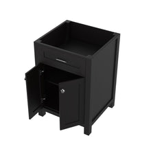 Alya Bath Norwalk 24" Single Espresso Freestanding Bathroom Vanity With Brushed Nickel Edge Handles