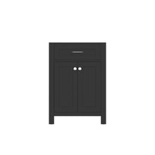 Alya Bath Norwalk 24" Single Espresso Freestanding Bathroom Vanity With Brushed Nickel Edge Handles