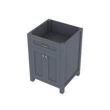 Alya Bath Norwalk 24" Single Gray Freestanding Bathroom Vanity With Brushed Nickel Edge Handles - HE-101-24-G