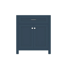 Alya Bath Norwalk 30" Single Blue Freestanding Bathroom Vanity With Brushed Nickel Edge Handles - HE-101-30-B