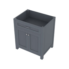 Alya Bath Norwalk 30" Single Gray Freestanding Bathroom Vanity With Brushed Nickel Edge Handles - HE-101-30-G