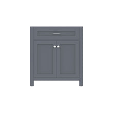 Alya Bath Norwalk 30" Single Gray Freestanding Bathroom Vanity With Brushed Nickel Edge Handles - HE-101-30-G