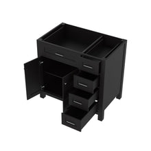 Alya Bath Norwalk  36" Single Espresso Freestanding Bathroom Vanity with Drawer and Brushed Nickel Edge Handles - HE-101-36-DR-E